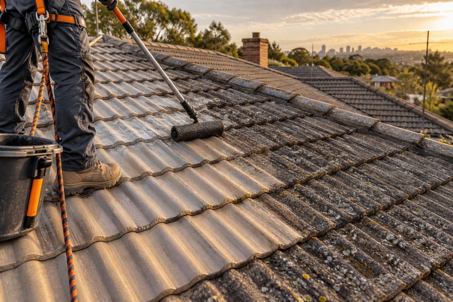 Tiled roof surface preparation